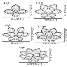 Moderna semplice plafoniera a petalo in acrilico con montaggio a filo