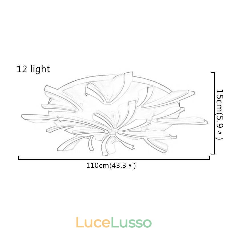 Lampada da soffitto moderna a filo Dandelion semplice