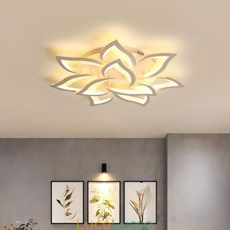 Moderna semplice plafoniera a forma di girasole in acrilico da montare a filo Moderna semplice plafoniera a forma di girasole in acrilico da montare a filo