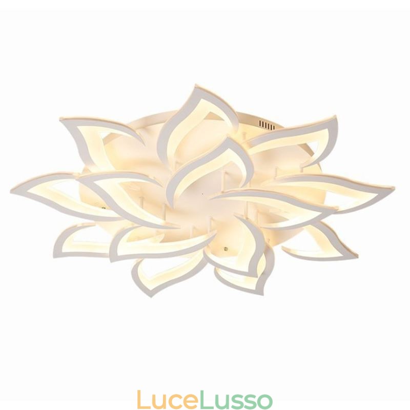 Moderna semplice plafoniera a forma di girasole in acrilico da montare a filo
