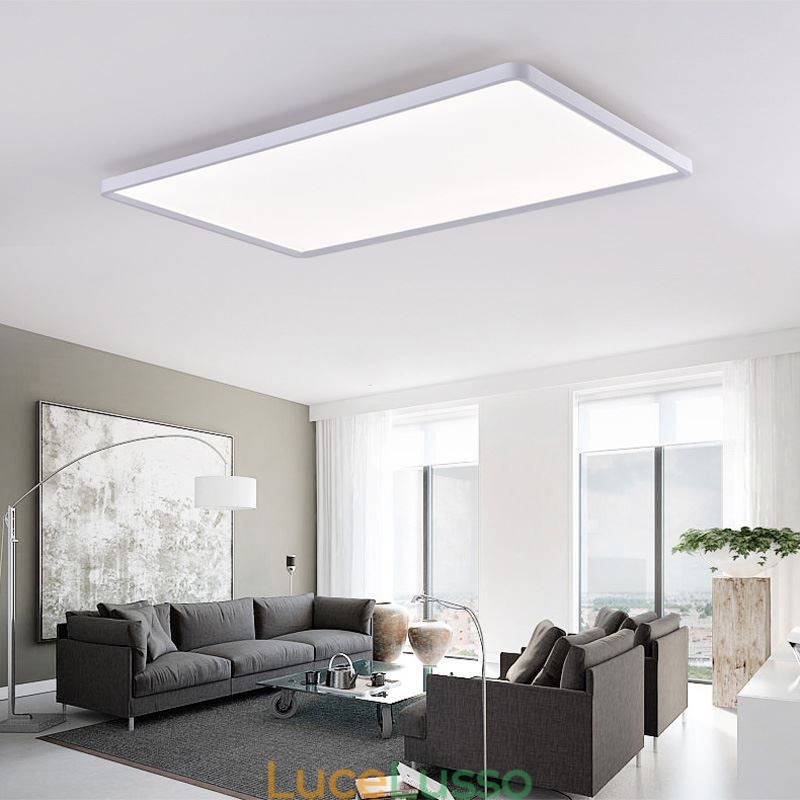 Pannello luminoso nordico da soffitto bianco super sottile da montare a filo