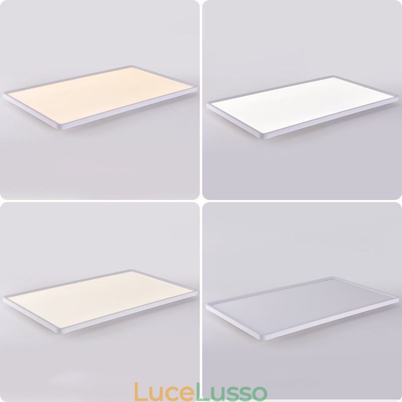 Pannello luminoso nordico da soffitto bianco super sottile da montare a filo