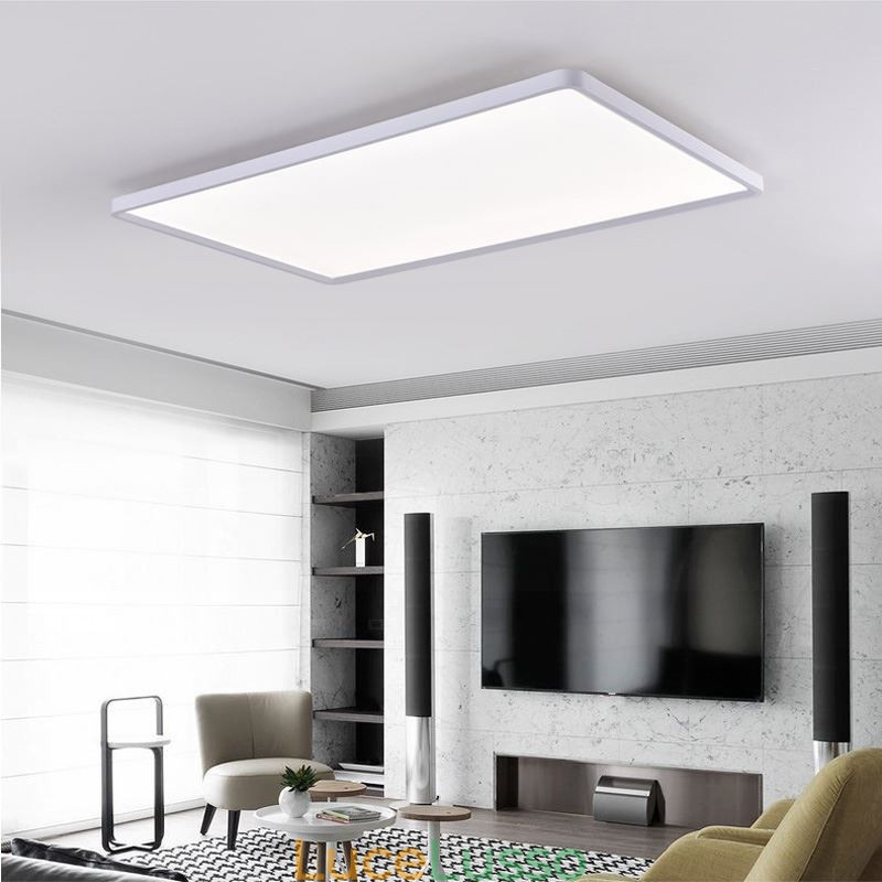 Pannello luminoso nordico da soffitto bianco super sottile da montare a filo