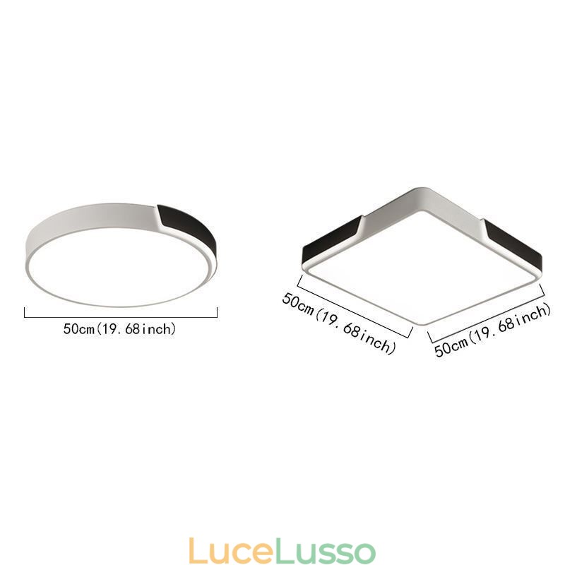 Moderna lampada da soffitto circolare a filo semplice