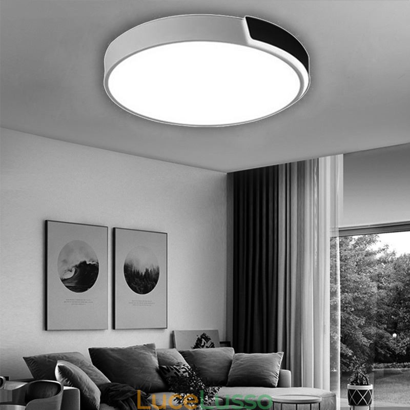 Moderna lampada da soffitto circolare a filo semplice