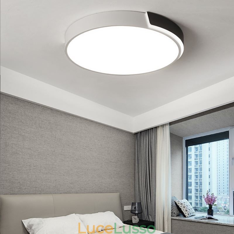Moderna lampada da soffitto circolare a filo semplice