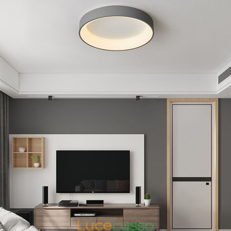 Lampada da soffitto rotonda moderna a filo, a risparmio energetico