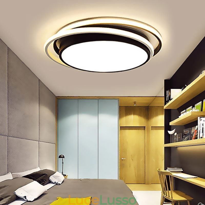 Lampada da soffitto moderna semplice da montare a filo con cornice quadrata geometrica