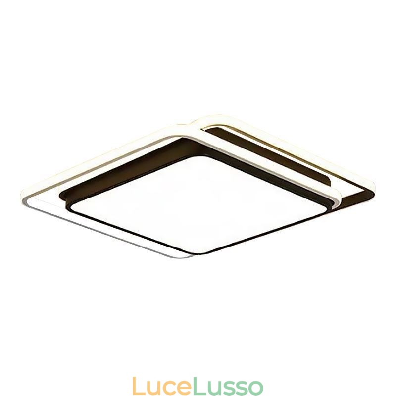 Lampada da soffitto moderna semplice da montare a filo con cornice quadrata geometrica