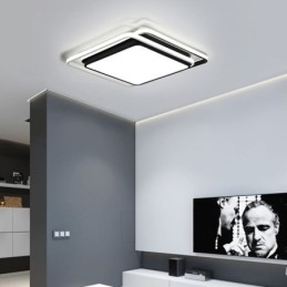 Lampada da soffitto moderna semplice da montare a filo con cornice quadrata geometrica