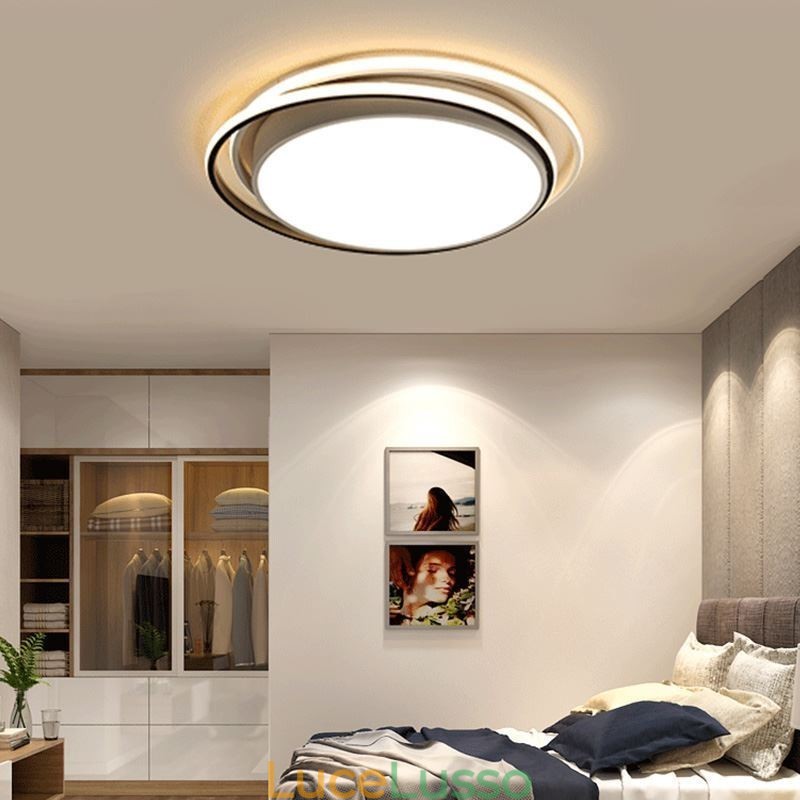 Lampada da soffitto moderna semplice da montare a filo con cornice quadrata geometrica