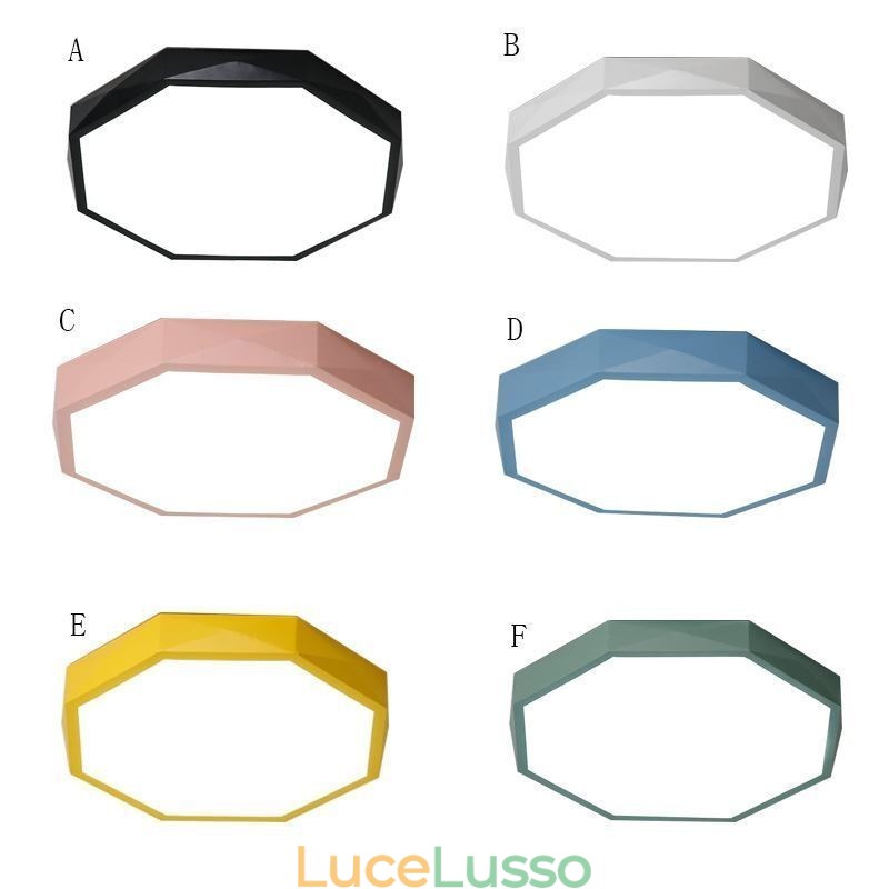 Lampada da soffitto moderna con design esagonale speciale a montaggio a filo, lampada ultra sottile