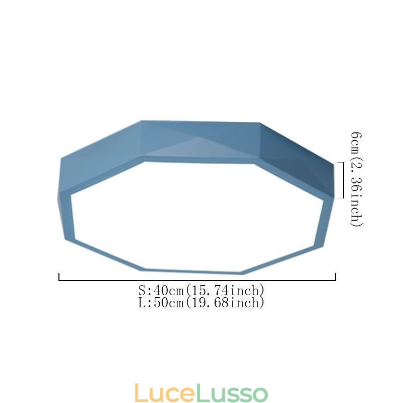 Lampada da soffitto moderna con design esagonale speciale a montaggio a filo, lampada ultra sottile