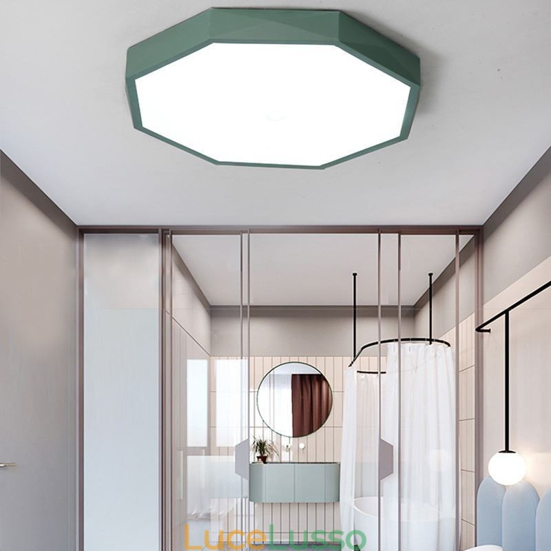 Lampada da soffitto moderna con design esagonale speciale a montaggio a filo, lampada ultra sottile