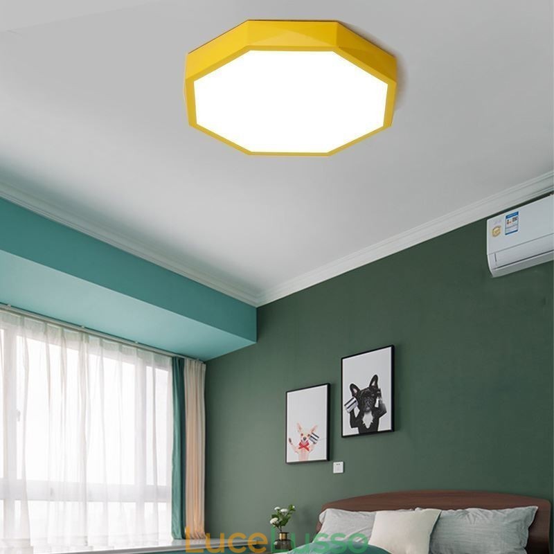 Lampada da soffitto moderna con design esagonale speciale a montaggio a filo, lampada ultra sottile