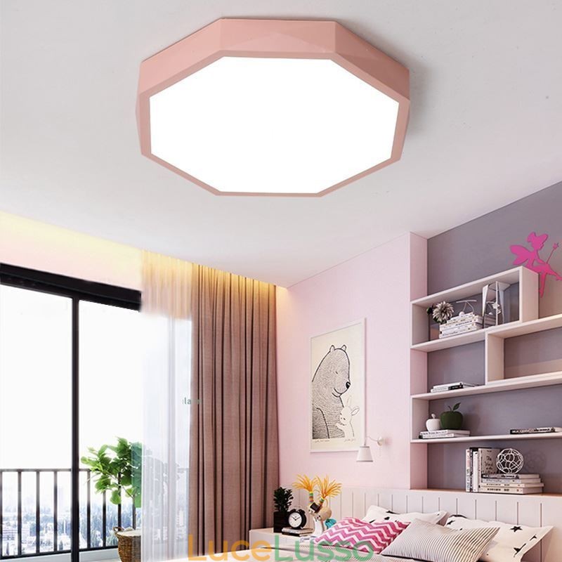 Lampada da soffitto moderna con design esagonale speciale a montaggio a filo, lampada ultra sottile