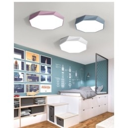 Lampada da soffitto moderna con design ottagonale speciale a montaggio a filo, lampada ultra sottile