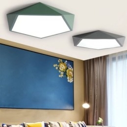 Moderna plafoniera a filo con design a diamante, ultra sottile, per illuminazione domestica