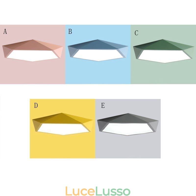 Moderna plafoniera a filo con design a diamante, ultra sottile, per illuminazione domestica