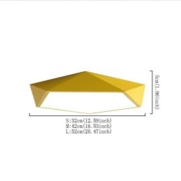 Moderna plafoniera a filo con design a diamante, ultra sottile, per illuminazione domestica