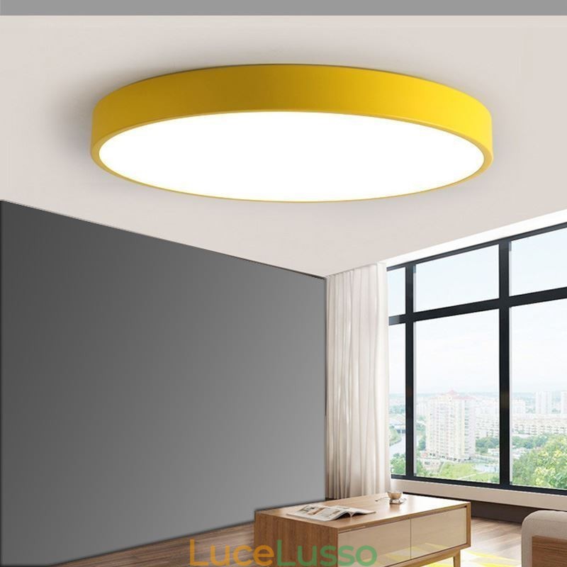 Moderna plafoniera rotonda a filo ultra sottile per illuminazione domestica