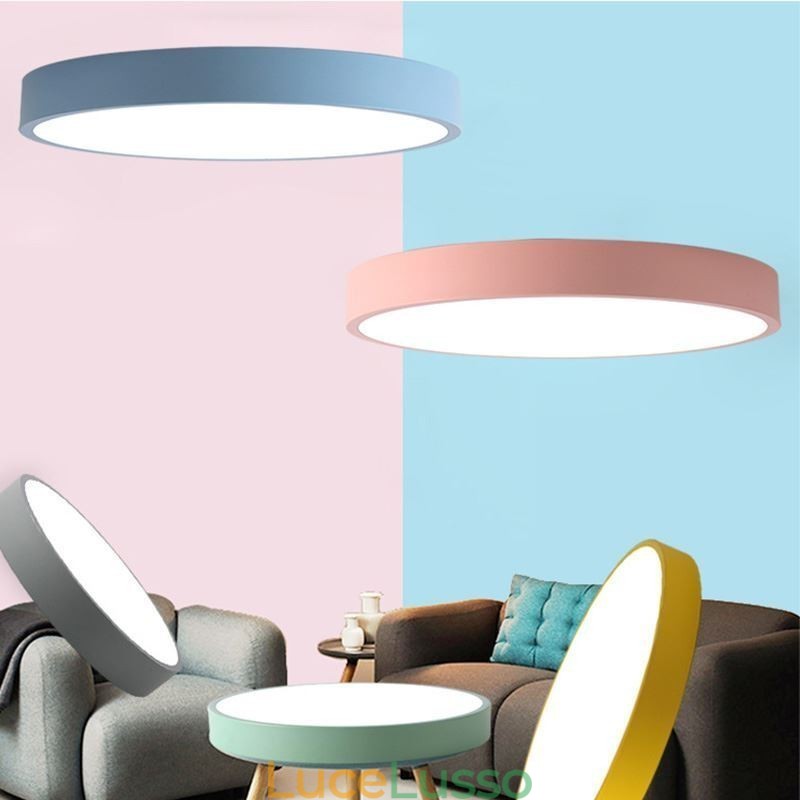 Moderna plafoniera rotonda a filo ultra sottile per illuminazione domestica