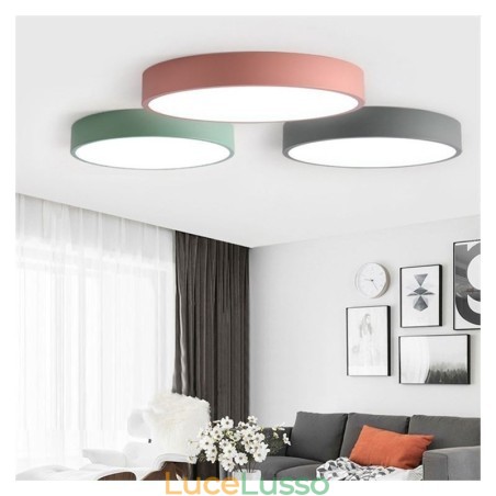 Lampada da soffitto ultra sottile da montare a filo contemporanea, lampada rotonda Lampada da soffitto ultra sottile da montare a filo contemporanea, lampada rotonda
