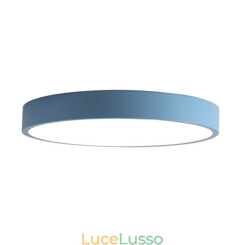 Lampada da soffitto ultra sottile da montare a filo contemporanea, lampada rotonda