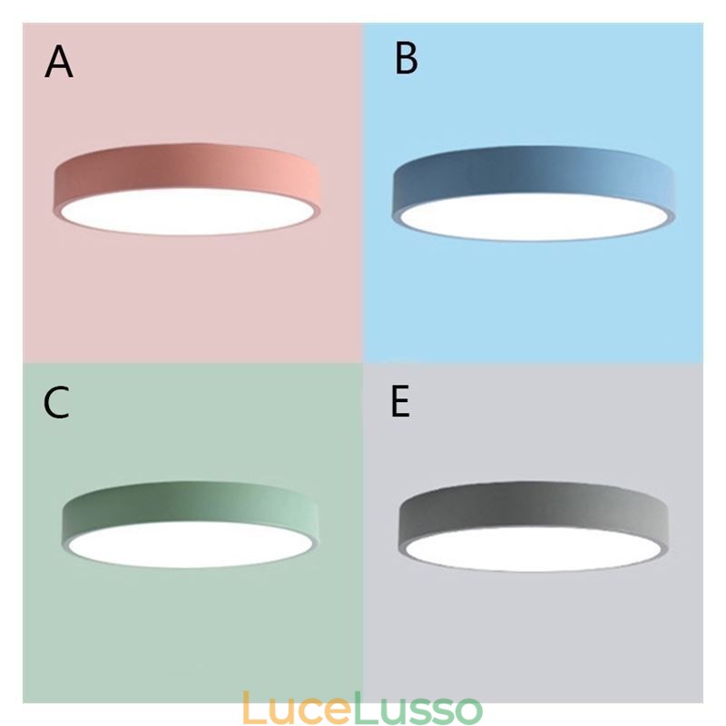 Lampada da soffitto ultra sottile da montare a filo contemporanea, lampada rotonda