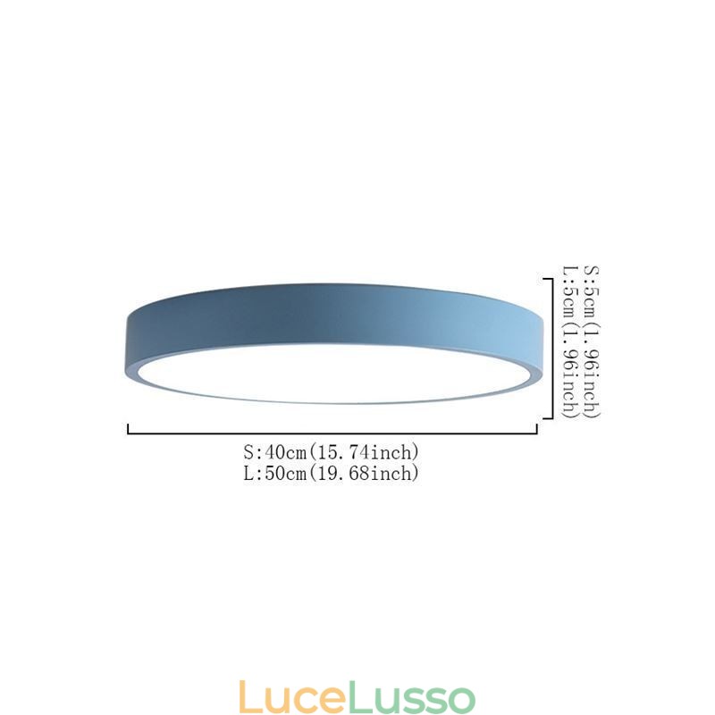 Lampada da soffitto ultra sottile da montare a filo contemporanea, lampada rotonda