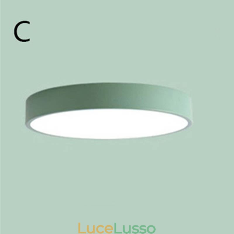 Lampada da soffitto ultra sottile da montare a filo contemporanea, lampada rotonda