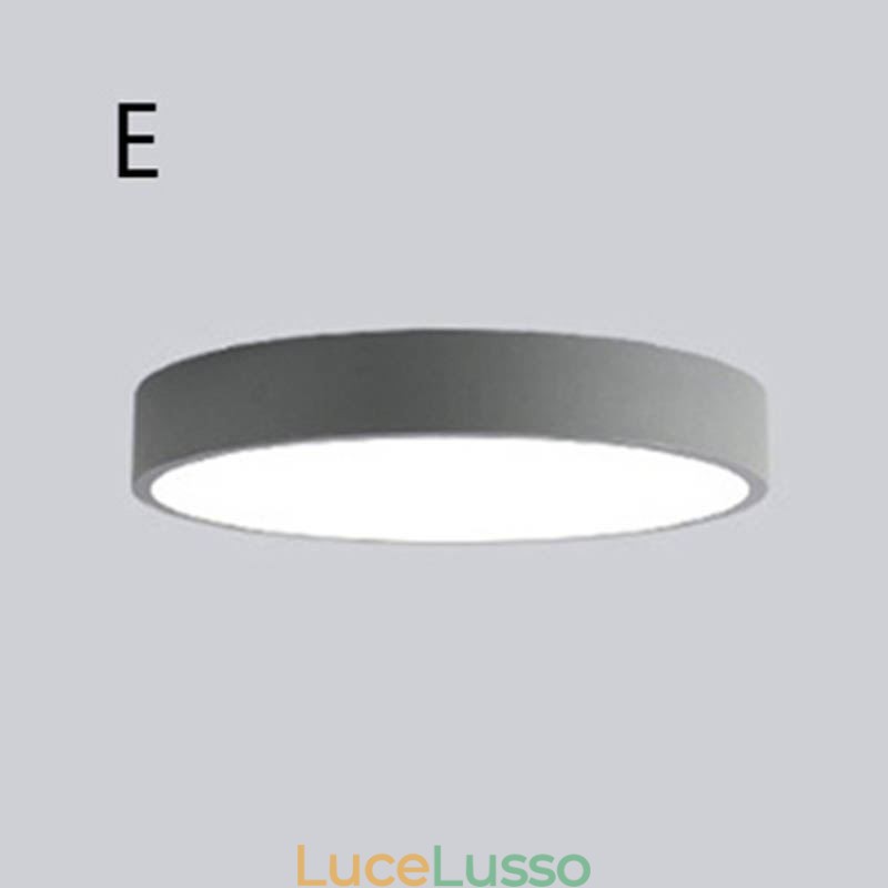 Lampada da soffitto ultra sottile da montare a filo contemporanea, lampada rotonda