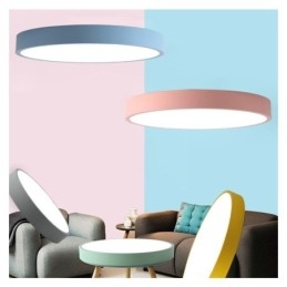 Lampada da soffitto ultra sottile da montare a filo contemporanea, lampada rotonda