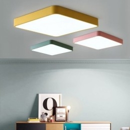 Lampada da soffitto a risparmio energetico con luce quadrata sottile da montare a filo