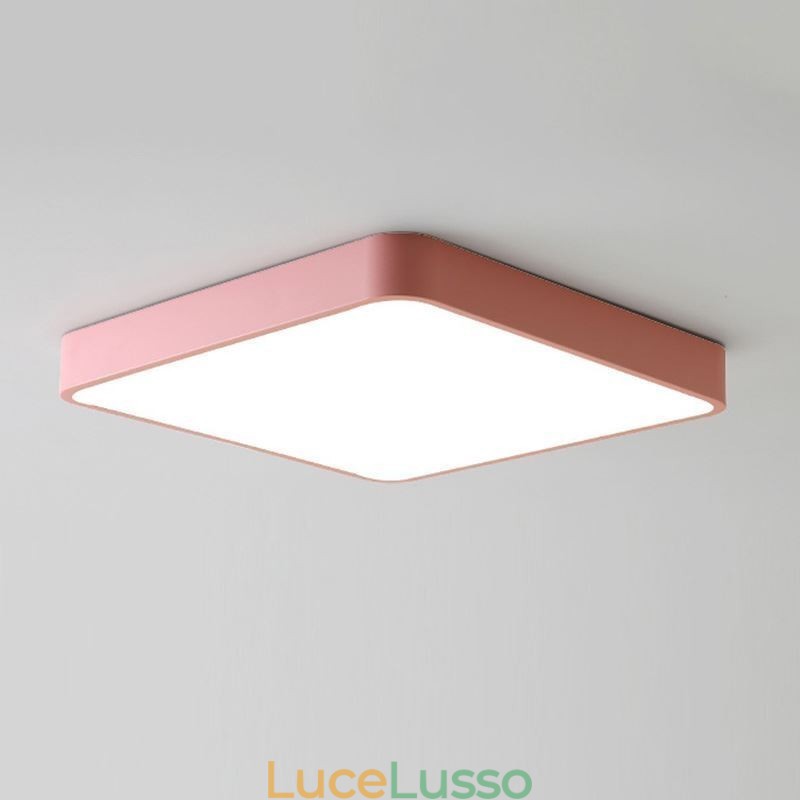 Lampada da soffitto a risparmio energetico con luce quadrata sottile da montare a filo