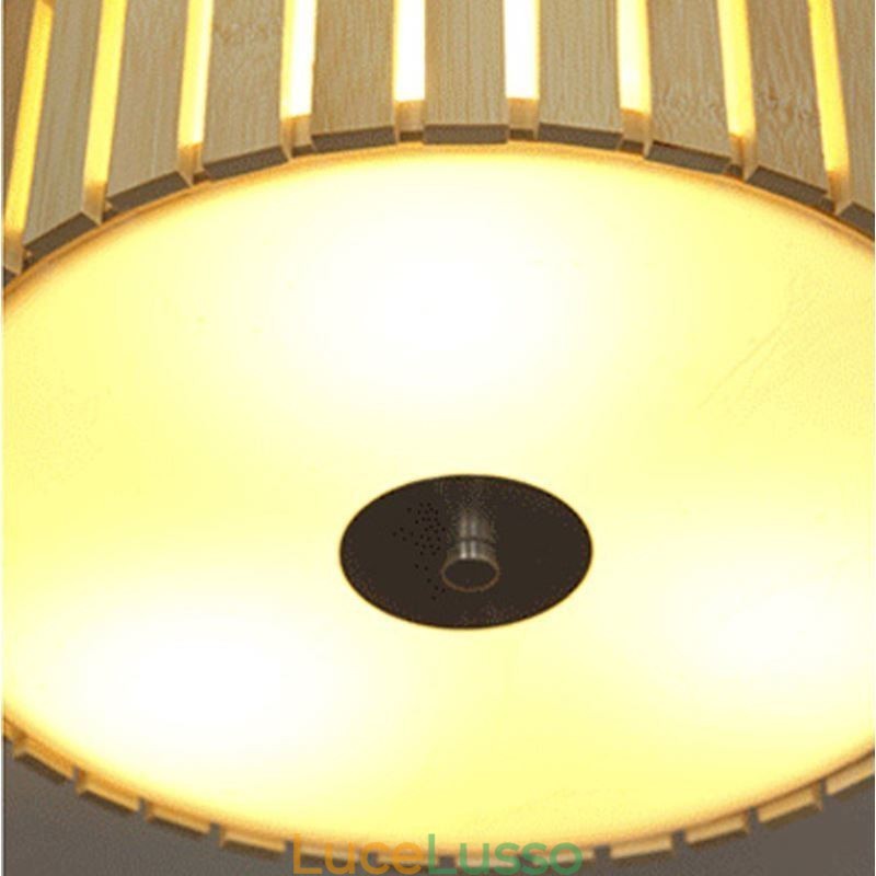 Grande lampada da soffitto creativa cinese a filo in bambù per bambini