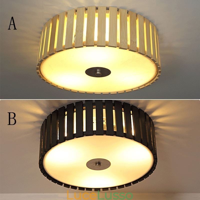 Grande lampada da soffitto creativa cinese a filo in bambù per bambini