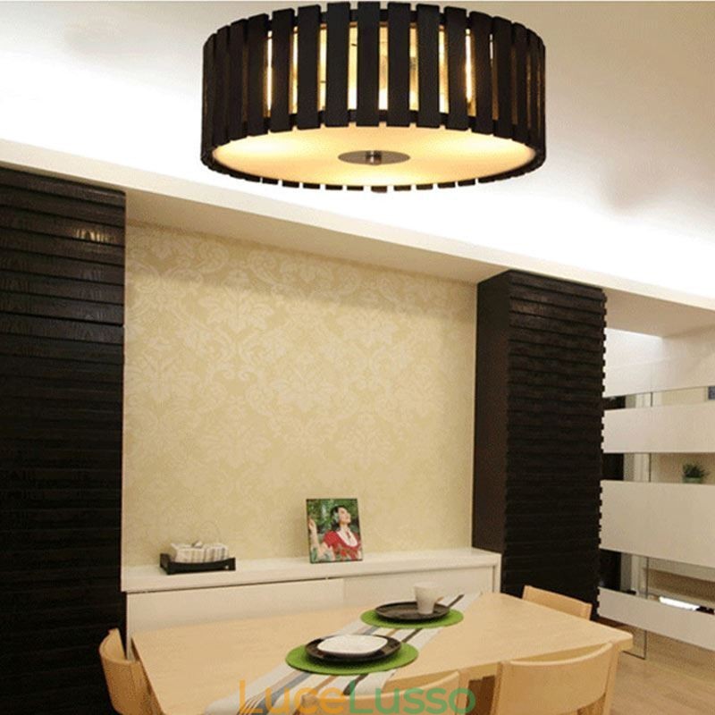 Grande lampada da soffitto creativa cinese a filo in bambù per bambini