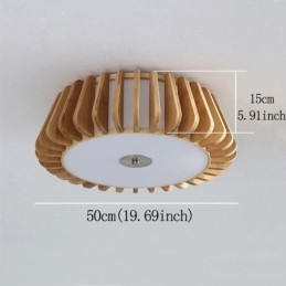 Illuminazione da soffitto creativa in bambù con montaggio a filo rotonda nordica