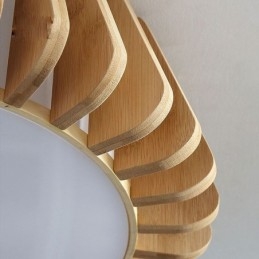 Illuminazione da soffitto creativa in bambù con montaggio a filo rotonda nordica
