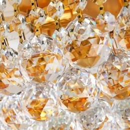 Lampada da soffitto in cristallo di lusso con montaggio a filo europeo
