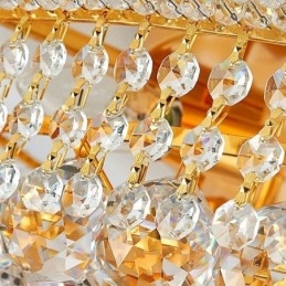 Lampada da soffitto in cristallo di lusso con montaggio a filo europeo
