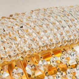Lampada da soffitto in cristallo di lusso con montaggio a filo europeo