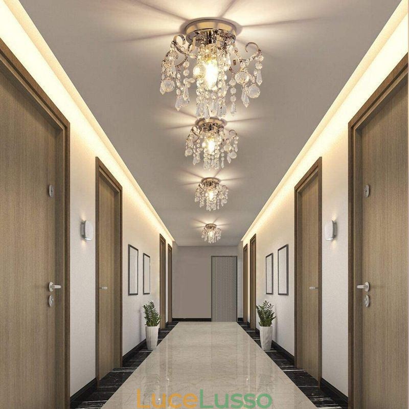 Lampada da soffitto moderna minimalista a filo in cristallo singolo