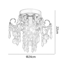 Lampada da soffitto moderna minimalista a filo in cristallo singolo