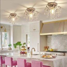Lampada da soffitto moderna minimalista a filo in cristallo singolo