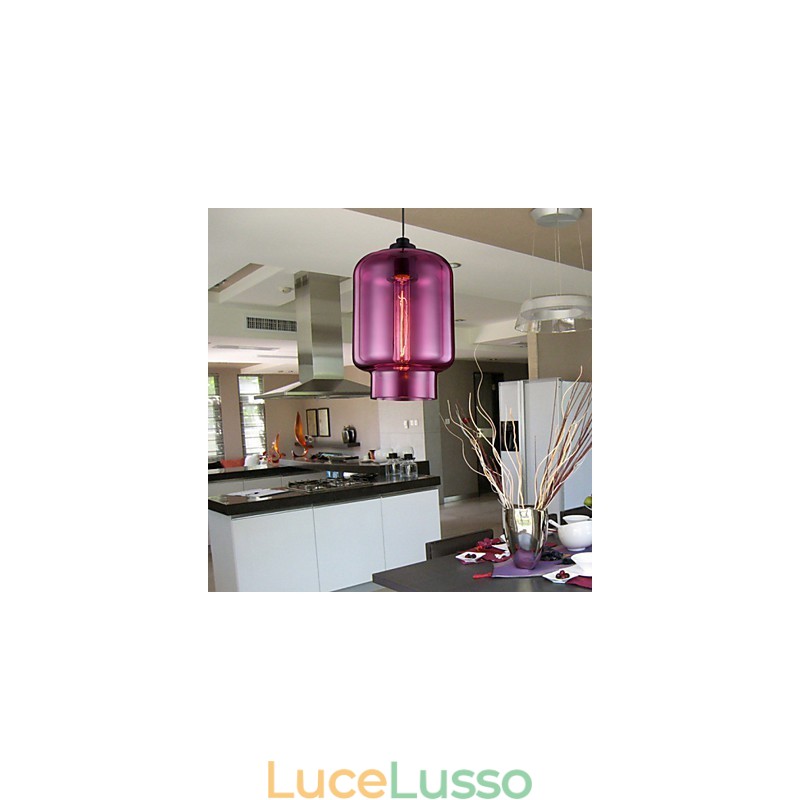 Lampadario Mini Stile Moderno Contemporaneo Vetro