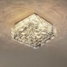 Lampada da soffitto in cristallo a filo, dimmerabile a tre colori