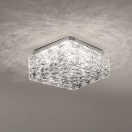 Lampada da soffitto in cristallo a filo, dimmerabile a tre colori