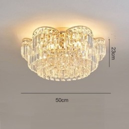 Plafoniera decorativa in cristallo di lusso con montaggio a filo